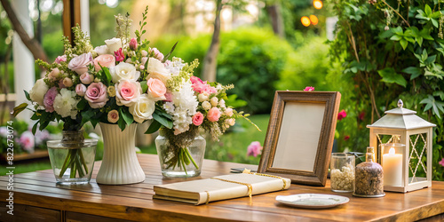 Guest book table on wedding