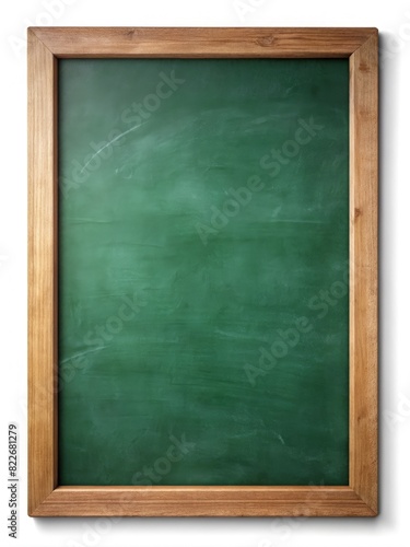 Green Chalk Board With Wooden Frame. Generative AI