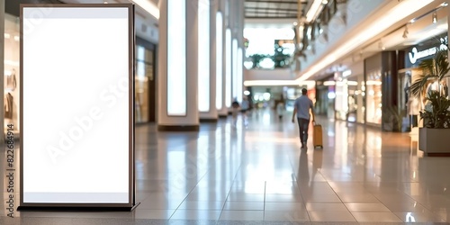 Blank advertising mockup for advertisement at the shopping mall. .
