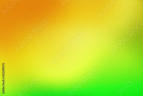 Yellow coral orange golden lemon lime green abstract texture background. Color gradient ombre mix. Bright neon light vibrant colorful multicolor. Noise grain particle. Design. Template. Summer autumn.