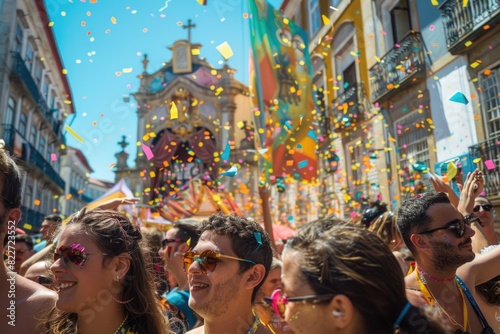 Festive tribute: st. john baptist birth, san joao do porto festival - commemorating nativity of revered saint amidst the joyous atmosphere of festival, brimming with cultural delights and merriment.