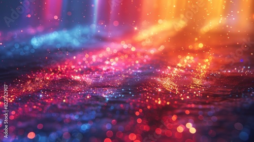 Abstract background with holographic rainbow flare