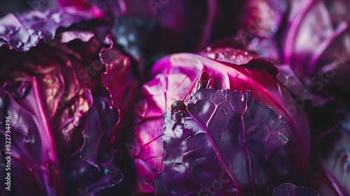 close up photo of red cabbage : Generative AI