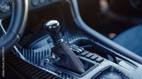 Close Up of a Cars Gear Shift