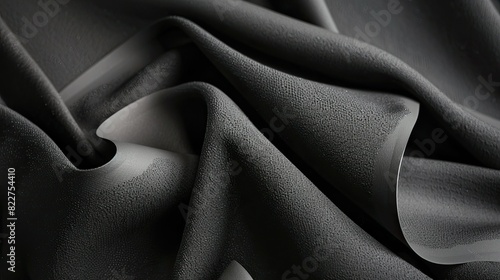 A photography of neoprene clothing fabric material, detail