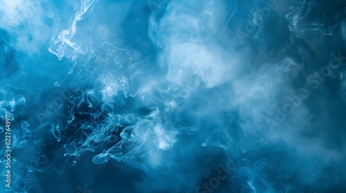 Abstract Blue Background with Smoke and Ice Texture