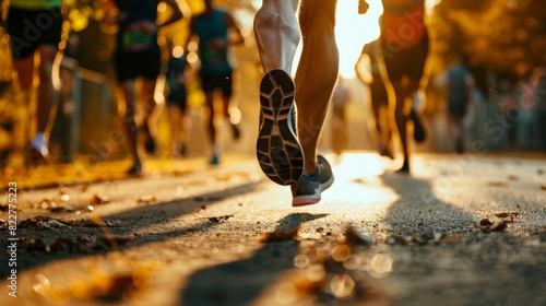 Marathon runner pacing themselves, endurance and determination