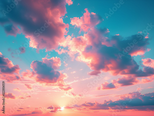 Beautiful sunset sky Nature sky backgrounds