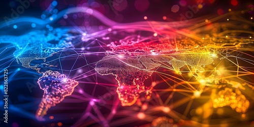 Facilitating Cross-Cultural Exchange and Digital Communication Through Interconnected Global Trade Networks. Concept Global Trade Networks, Cross-Cultural Exchange, Digital Communication