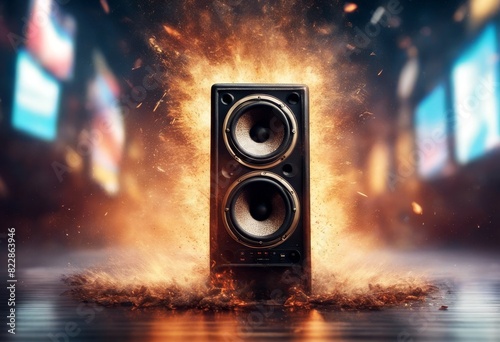 poster dpi speaker dj elements vertical high exploding size space inches 24x36 resolution template hr fire 31x91 design water party cm copy 300 woofer loudspeaker