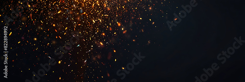 Firework spark in high speed with black background