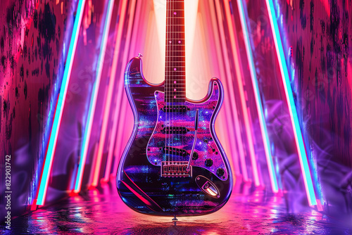 electric guitar in the night