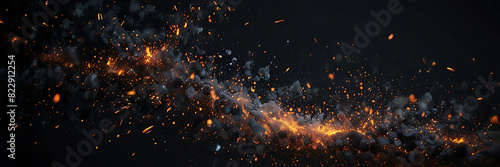 Fire Glowing Particles Background