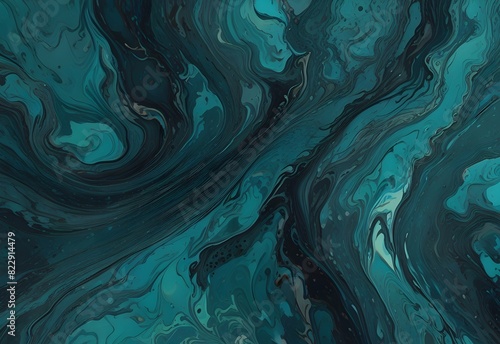 Vivid azure and teal marbled texture, swirling liquid pattern, high-definition, 4k, ultra-realistic, richly detailed abstract art, generative AI