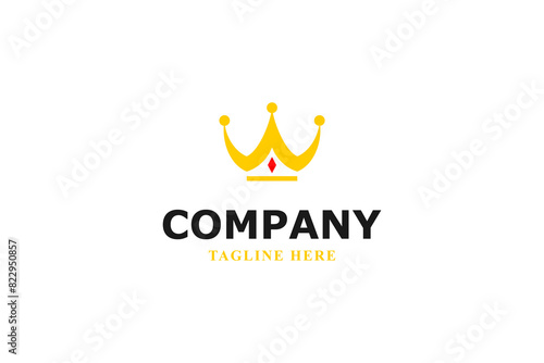 queen's crown modern minimal logo