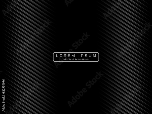 Premium background design with diagonal gradient black stripes pattern. Vector horizontal template for digital luxury business banner, contemporary formal invitation, voucher, gift certificate, etc.