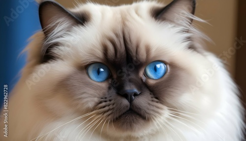 A Majestic Himalayan Cat With Blue Eyes Upscaled 3