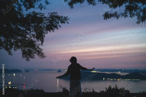 山上から見る夜景