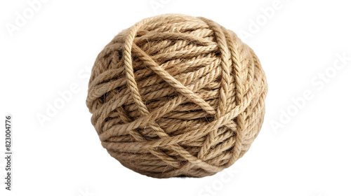 ball rope, yarn roll isolated on a transparent background