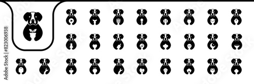 rottweiler dog mascot icon vector designs