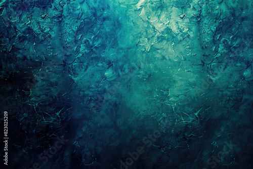 Abstract dark blue and teal background with grunge texture. Created with Ai