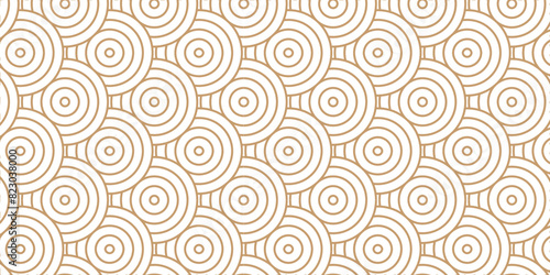 Overlapping Pattern Minimal diamond geometric waves spiral and abstract circle wave line. brown color seamless tile stripe geometric create retro square line backdrop pattern background.