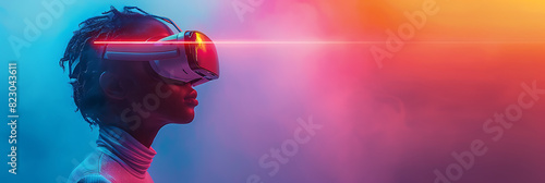 Futuristic Virtual Reality User with Sleek Gear