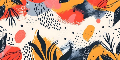 Abstract Pattern Design Fundamentals Online Course for Graphic Designers with Vibrant Colorful Digital Artwork Background