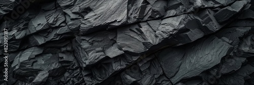 Black rocks on a black textured background , texture on rock wall,black rocky surface,Black rock texture with cracks. dark Rough mountain surface. dark Stone granite. banner