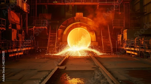 Metallurgical factory with large electric blast furnace