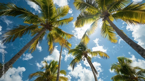 Coconut palms on a tropical island