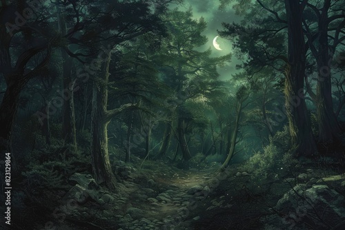 Immersing in the Secrets of the Forest at Night