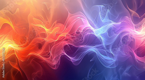 Illustrate the rhythmic vibration of sound waves in a colorful, dynamic wave formation. Generative AI.