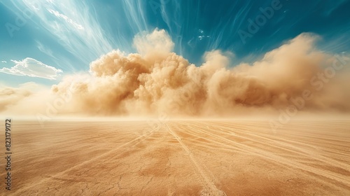 Sandstorm in the desert.