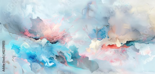 Abstract Artistic Splash of Pastel Colors
