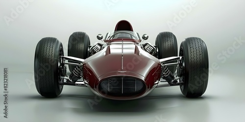 Vintage red race car seen from the front. Concept Race car, Vintage, Red, Front view, Classic