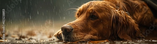 See a dog feeling comforted, lying in its owners lap during a thunderstorm
