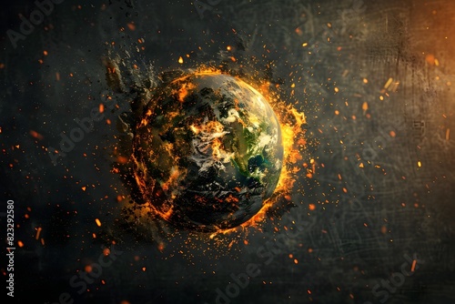 Fiery Collapse of the Global Earth Sphere Conceptual