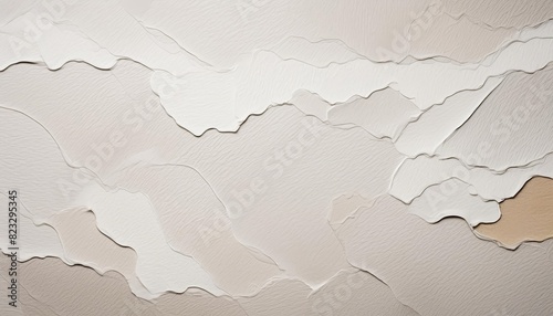 Closeup of a beige wall with a cracked paint texture forming an abstract design