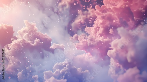 A cloud of defocused particles with a soft, fluffy texture