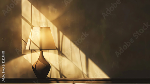 Elegant lamp illustration with clean lines and subtle shadows, ideal for minimalist decor