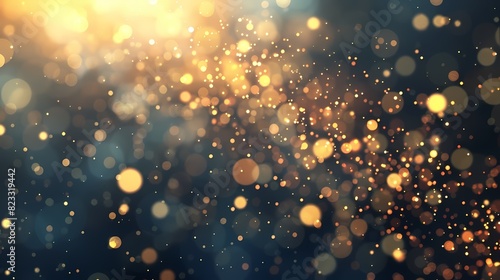 A group of defocused particles with a glittering, twinkling effect