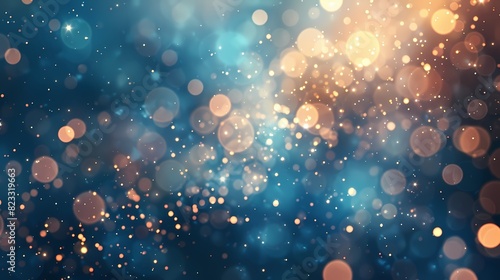 A group of defocused particles with a glittering, twinkling effect