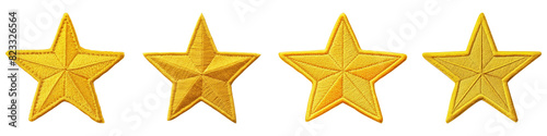 Star embroidering png on transparent background