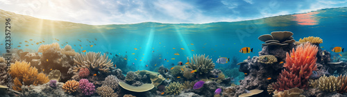 Beautiful Underwater Coral Reef Scene