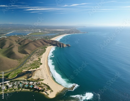 baja california sur pacific ocean beach aerial panorama landscape san jose del cabo