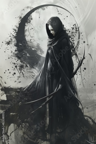 Fantasy Art: Dark Sorceress in Gothic Attire