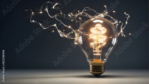 a conventional electric bulb blowing up. fast-moving picture