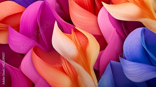 Abstract background made of tulip blooms with white space for text