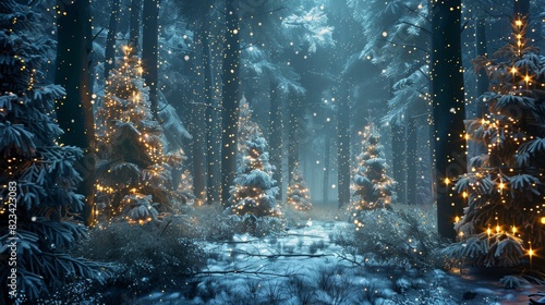 Glistening lights and a magical forest